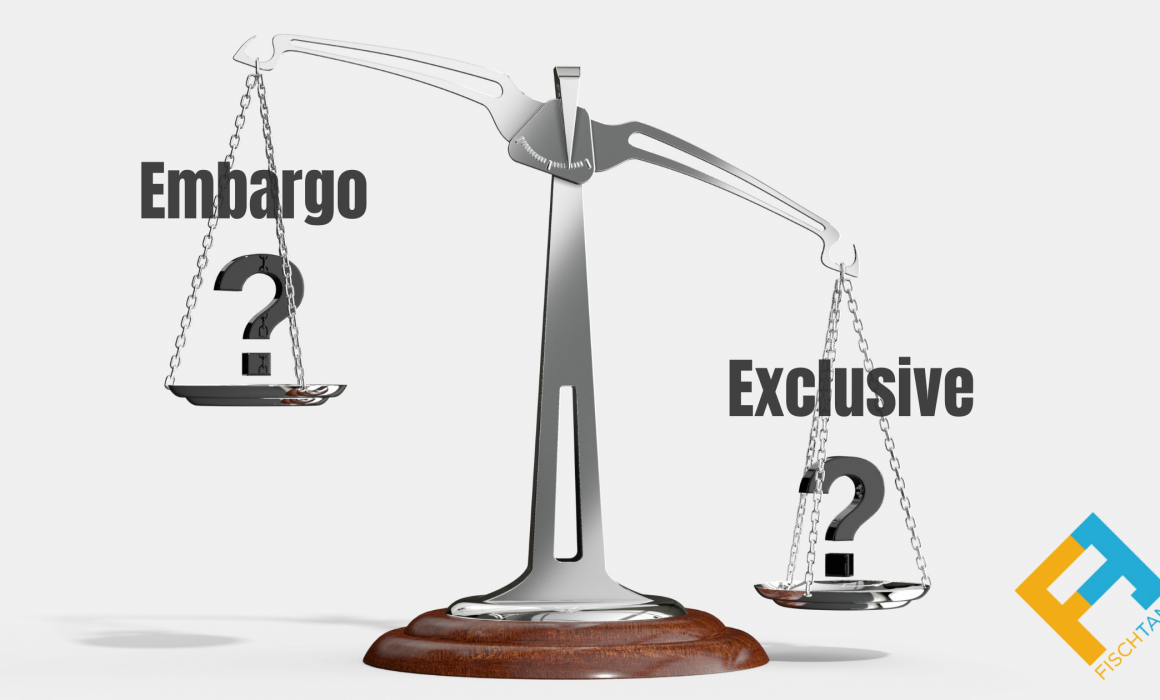 Embargo vs. exclusive